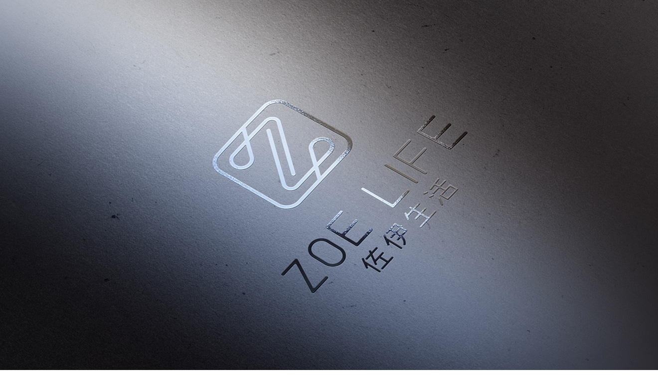 ZoeLife佐伊生活logo設計黑底